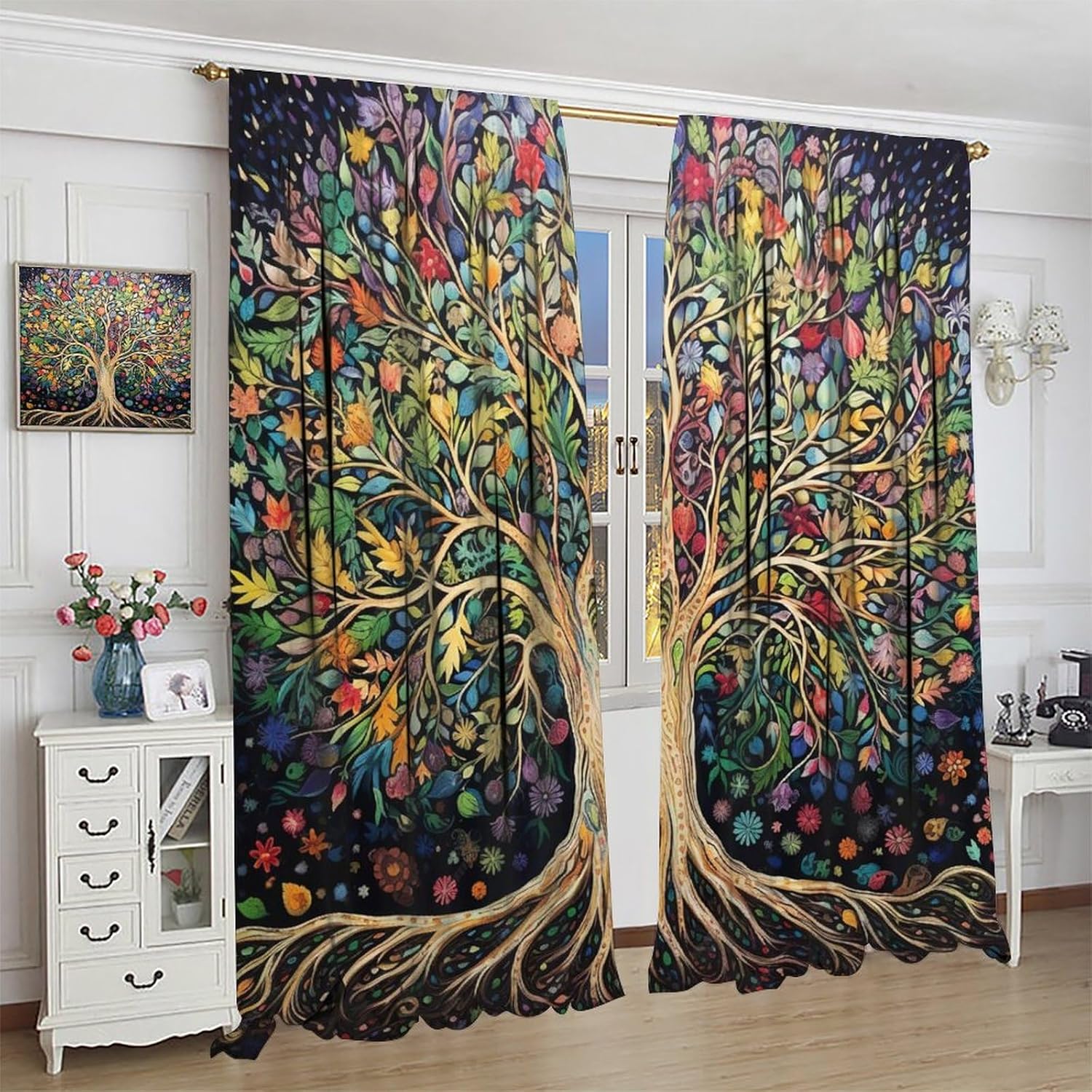 Tree of Life Curtains, Fantasy - огляд і ціна Korean Arts And Lifestyle