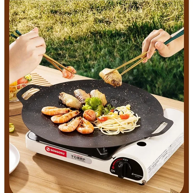 Thin Korean Grill Pan,Round BB - огляд і ціна Korean Bbq Grill